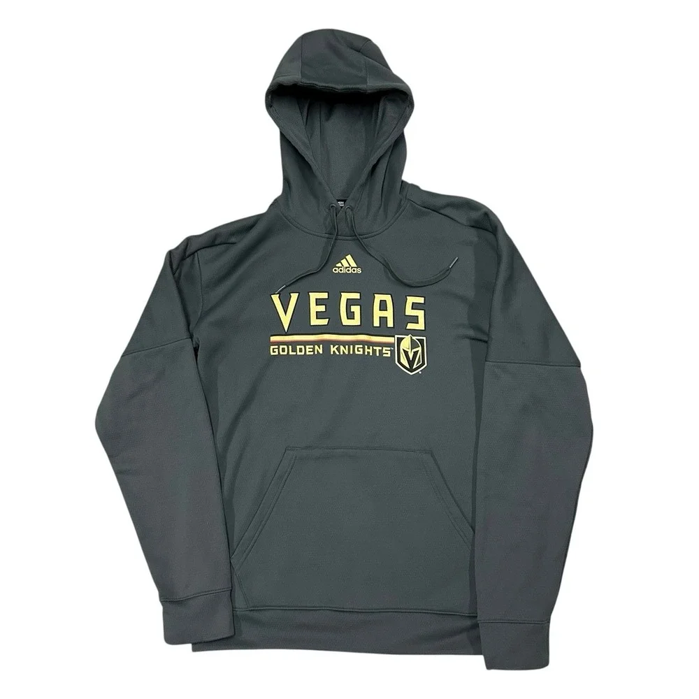 Addias Vegas Golden Knights Hoodie Mens Medium Pullover‎ NHL Hockey Gray